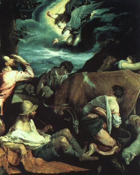 Jacopo Bassano : Graphic The Annunciation to the Shepherds